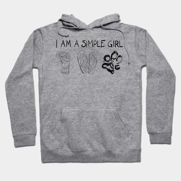 Simple Girl Stuff Hoodie by LaarniGallery